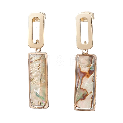 Shell Dangle Stud Earrings EJEW-JE06948-1