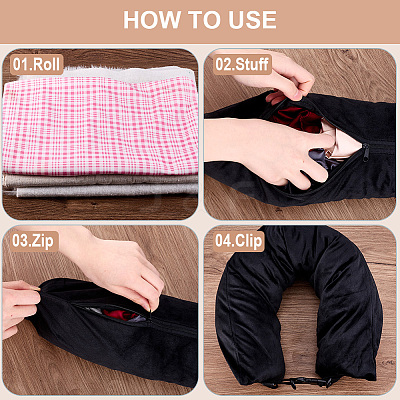 Velvet with Polyester Travel Pillowcase AJEW-WH20006-66A-1