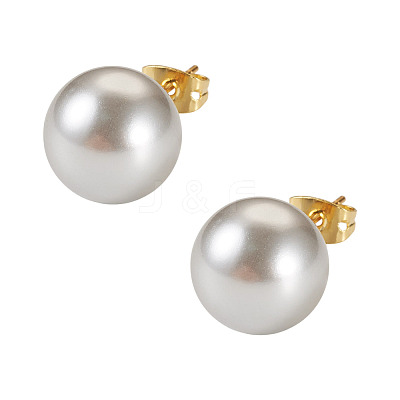 925 Sterling Silver Round Stud Earrings EJEW-TAC00030-03-1