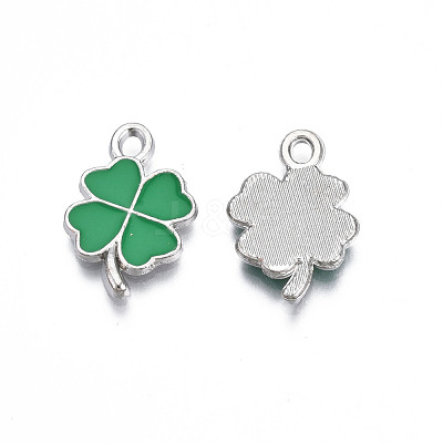 Rack Plating Alloy Enamel Pendants X-ENAM-N055-088-01P-1