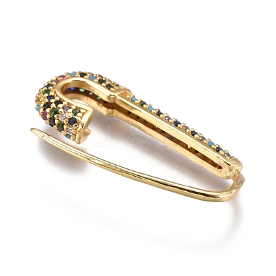 Brass Hoop Earrings EJEW-K085-01G-1