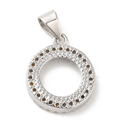 Brass Crystal Rhinestone Pendant Cabochon Settings KK-D033-01P-1