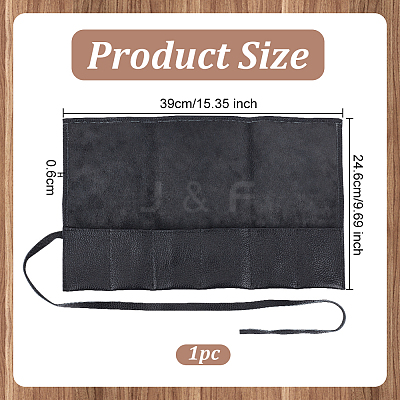 Leather Watch Roll Travel Cases CON-WH0089-69-1