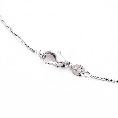 Brass Herringbone Chain Round Snake Chain Necklaces X-NJEW-Q285-01-1