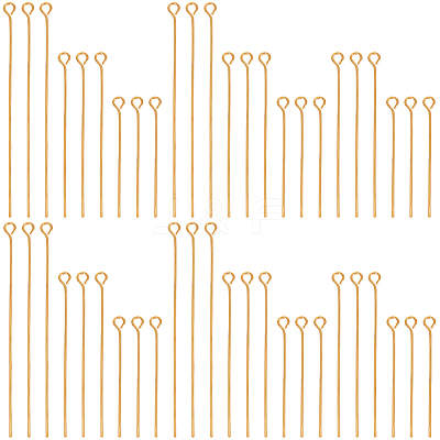 600Pcs 3 Styles Brass Eye Pin KK-SP0001-75G-1