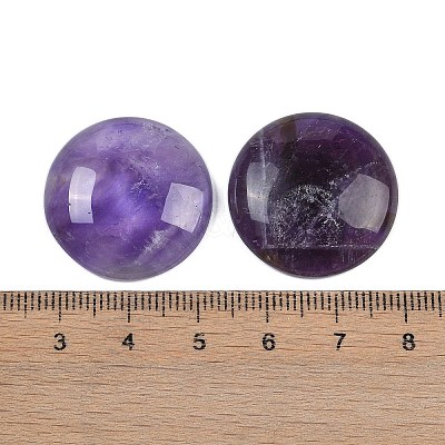 Natural Amethyst Cabochons G-H1596-FR-25mm-11-1