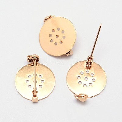 Flat Round Grade AAA Brass Base Settings X-KK-O093-26-NR-1