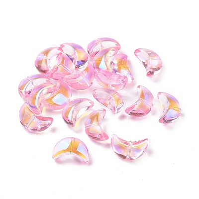 Transparent Electroplate Glass Beads GLAA-F122-01A-1