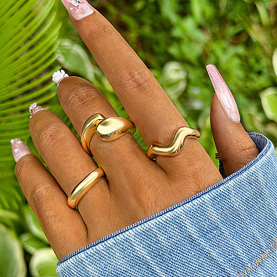 3Pcs Alloy Finger Rings Sets WG7802C-11-1