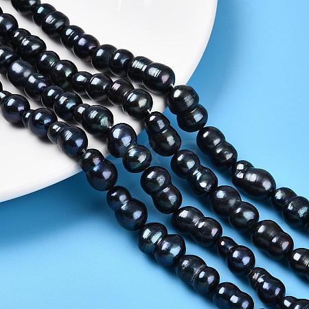 Natural Nucleated Baroque Keshi Pearl Beads Strands PEAR-S020-F13-1