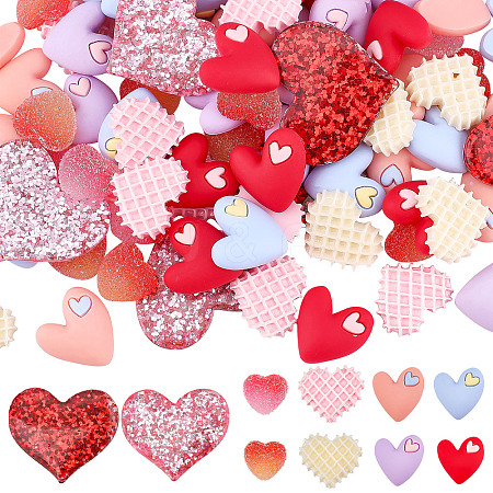 120Pcs 10 Style Resin Cabochons CRES-NB0001-29-1