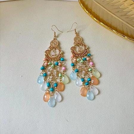 Alloy Acrylic Chandelier Earrings FS-WG12A92-03-1