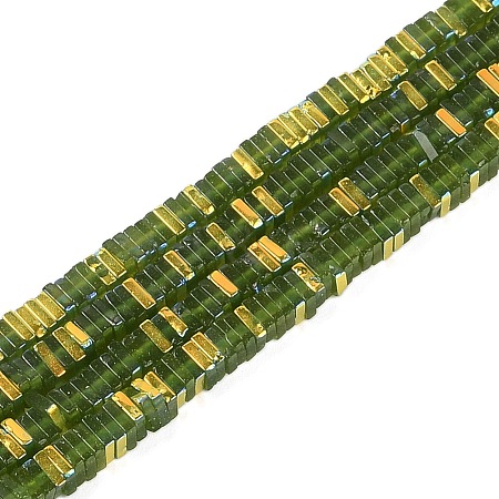 Electroplate Glass Beads Strands GLAA-B023-01A-02-1