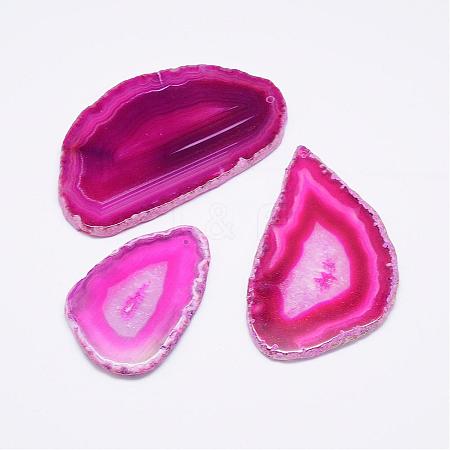 Natural Agate Pendants G-F428-A-06-1