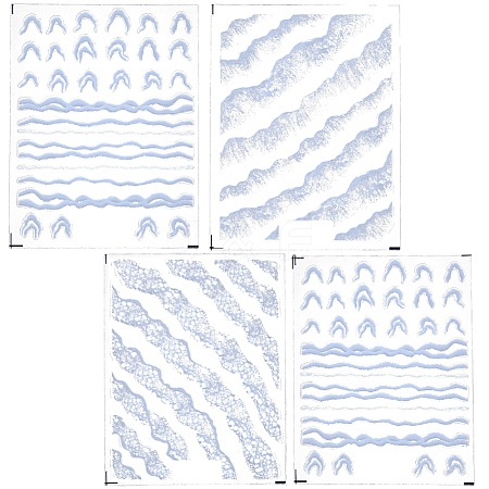 4 Sheets 4 Styles Plastic Nail Art Stickers MRMJ-SP0001-34-1