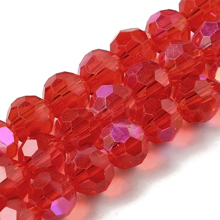 Electroplate Transparent Glass Beads Strands EGLA-A035-T8mm-L01-1