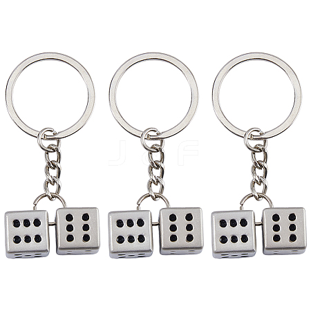 3Pcs Zinc Alloy Keychains KEYC-FH0001-74-1