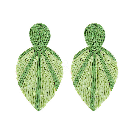 Raffia Stud Dangle Earrings WG204BE-03-1