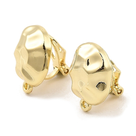 Alloy Clip-on Earring Findings FIND-L015-008G-1