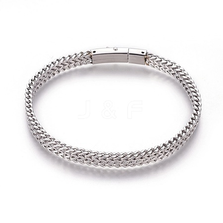 1Pc 304 Stainless Steel Mesh Bracelets BJEW-DJ0001-67-1