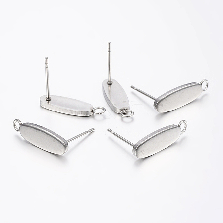 304 Stainless Steel Stud Earring Findings STAS-I071-19P-1