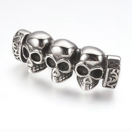 316 Surgical Stainless Steel Slide Charms Cabochon Settings STAS-F133-72AS-1
