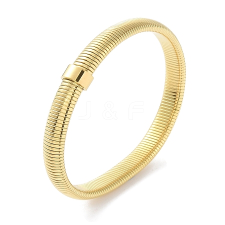 PVD Vacuum Plating 304 Stainless Steel Bangles BJEW-G700-02G-1