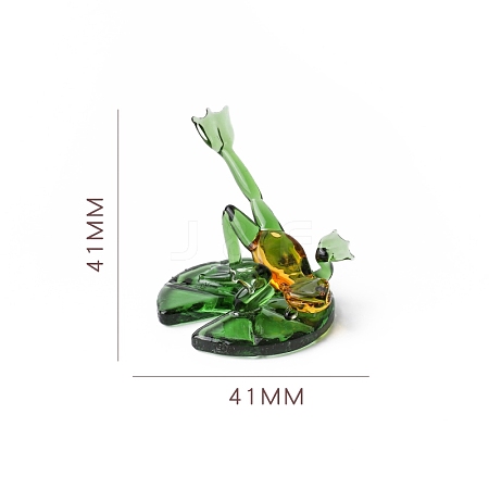 Glass Yoga Frog Figurines Statues for Home Office Desktop Decoration PW-WG71276-02-1