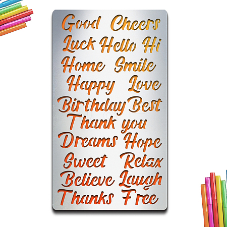 BBQ Daily Theme Custom Stainless Steel Metal Stencils DIY-WH0289-052-1