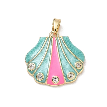 Ocean Brass Enamel Pendants RB-CBA2CEF-03G-02-1