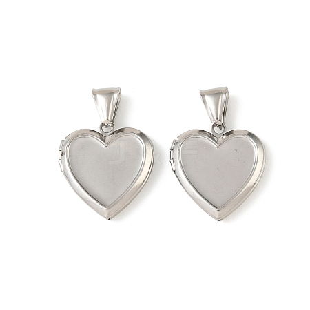 316 Stainless Steel Locket Pendants X-STAS-K321-26P-1