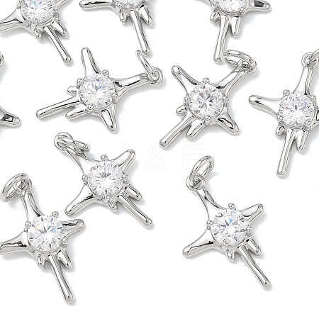 SHEGRACE Brass Clear Cubic Zirconia Pendants XGRQ3K956-566P-1
