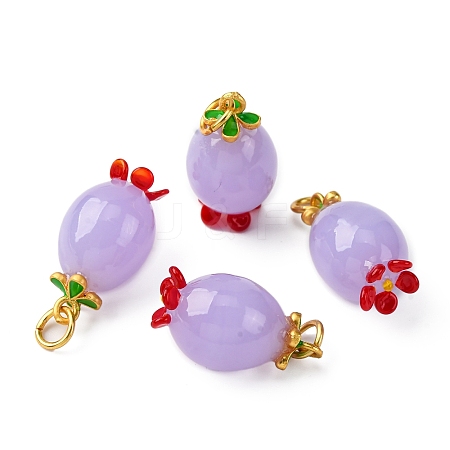 Handmade Lampwork Pendants LAMP-Z012-01G-03-1