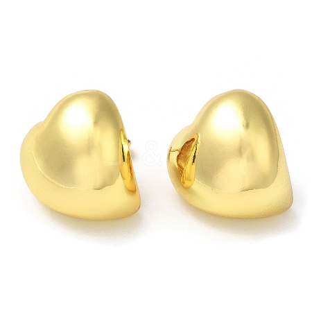 Rack Plating Brass Heart Stud Earrings EJEW-Q766-10G-1