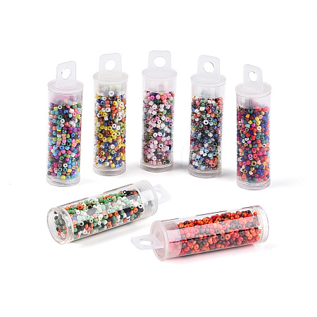 7 Bottles DIY Glass Seed Beads Sets DIY-N006-02C-1