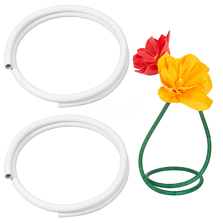 2 Rolls Plastic Aluminum Curved Shaped Tube FIND-PH0029-23D-1