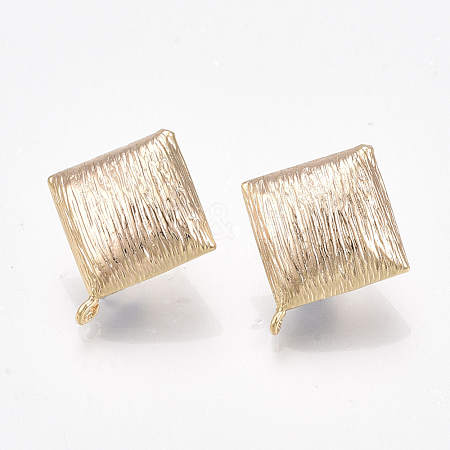 Brass Stud Earring Findings KK-T038-495G-1