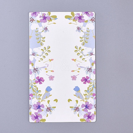 Floral Pattern Paper Jewelry Display Cards CDIS-E009-12B-1