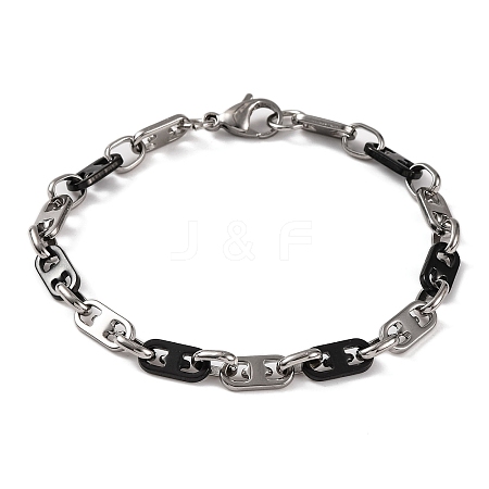 304 Stainless Steel Mariner Link Chain Bracelets BJEW-B078-65EBP-1