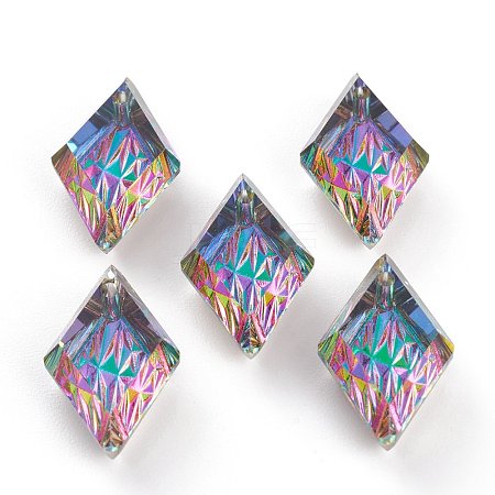 Embossed Glass Rhinestone Pendants GLAA-J101-04B-001VO-1