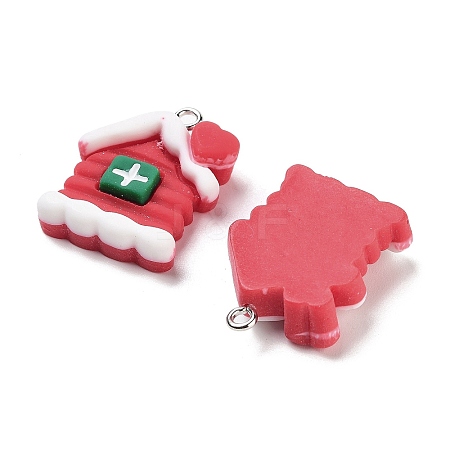 Christmas Theme Opaque Resin Pendants RESI-N039-104-1