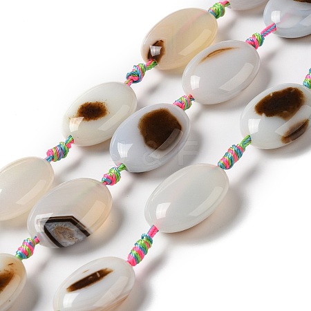 Natural Agate Beads Strands G-K334-02A-1