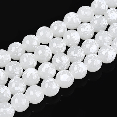 Baking Paint Glass Beads Strands DGLA-N015-10mm-01-1