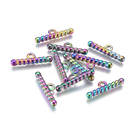 Ion Plating(IP) 304 Stainless Steel Toggle Clasps Parts LS-STAS-F241-07-M-1