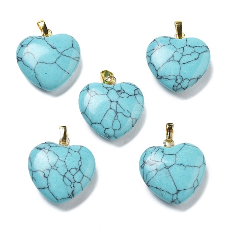 Synthetic Turquoise Pendants G-G956-B09-G-1