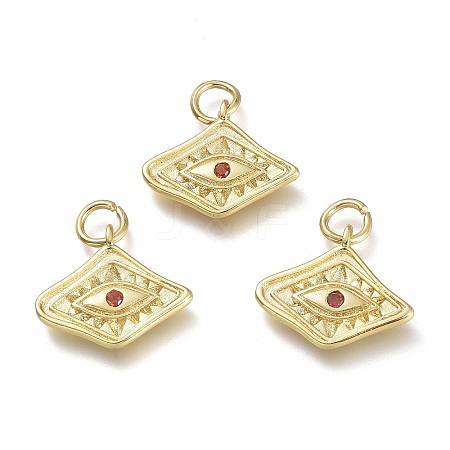 Brass Micro Pave Cubic Zirconia Pendants LS-KK-P188-C08-G-1