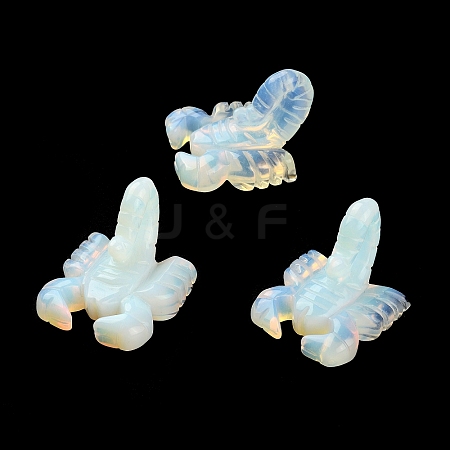 Opalite Carved Scorpion Figurines DJEW-M008-01I-1