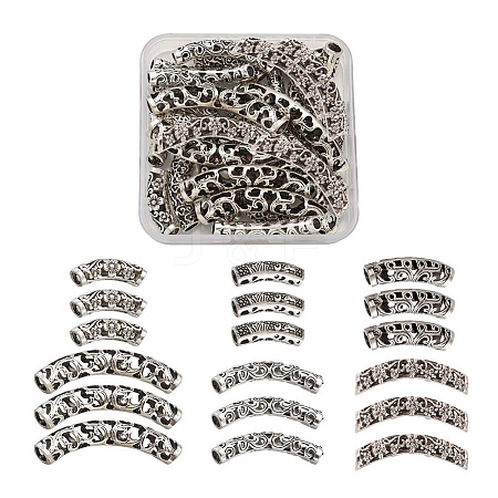 Kissitty Tibetan Style Alloy Tube Beads PALLOY-KS0002-05-1