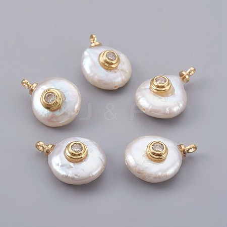 Natural Cultured Freshwater Pearl Pendants PEAR-F008-20G-1