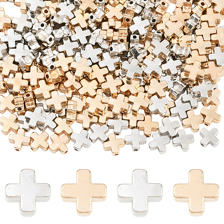 600Pcs 2 Colors CCB Plastic Beads CCB-PA0001-18-1